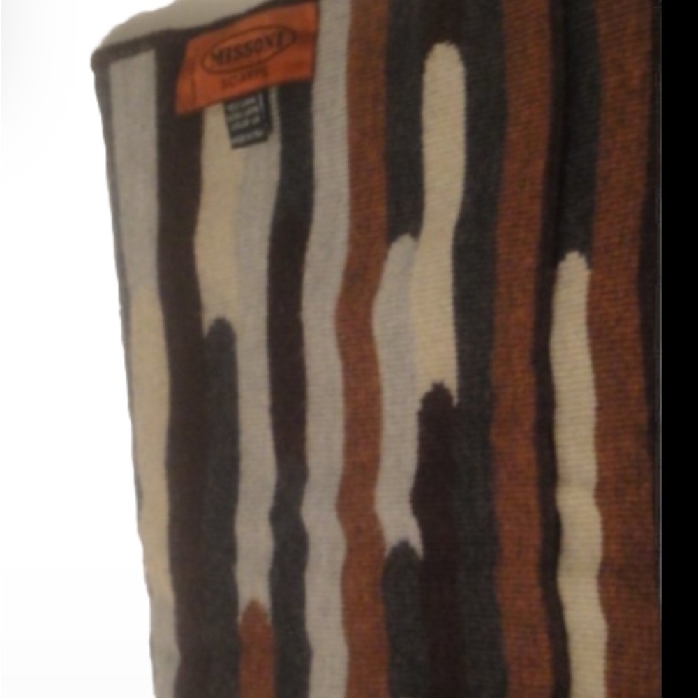 Missoni Sciarpe Geometric Pattern Wool Double Kni… - image 3